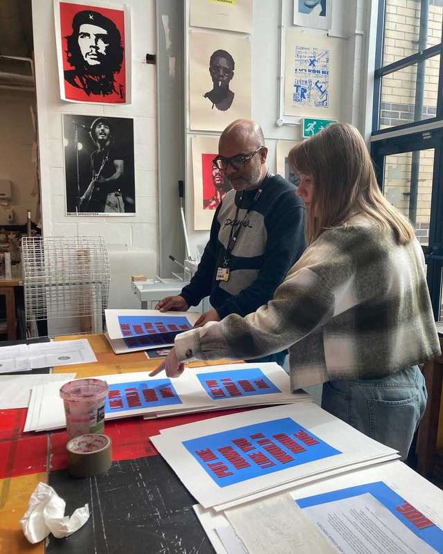 Student printmaking workshop