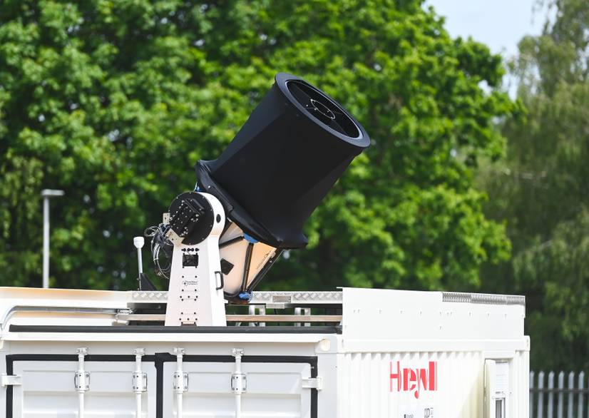 The laser atop the Transportable Optical Ground Station